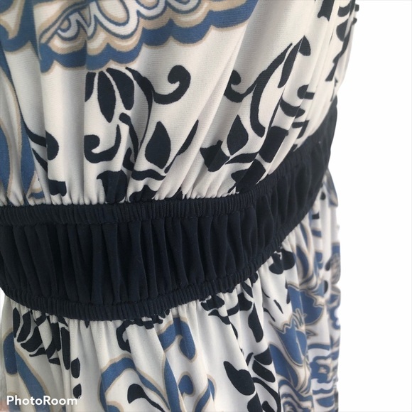Soma navy multicolor patterned sleeveless maxi dress size XS - Picture 5 of 6